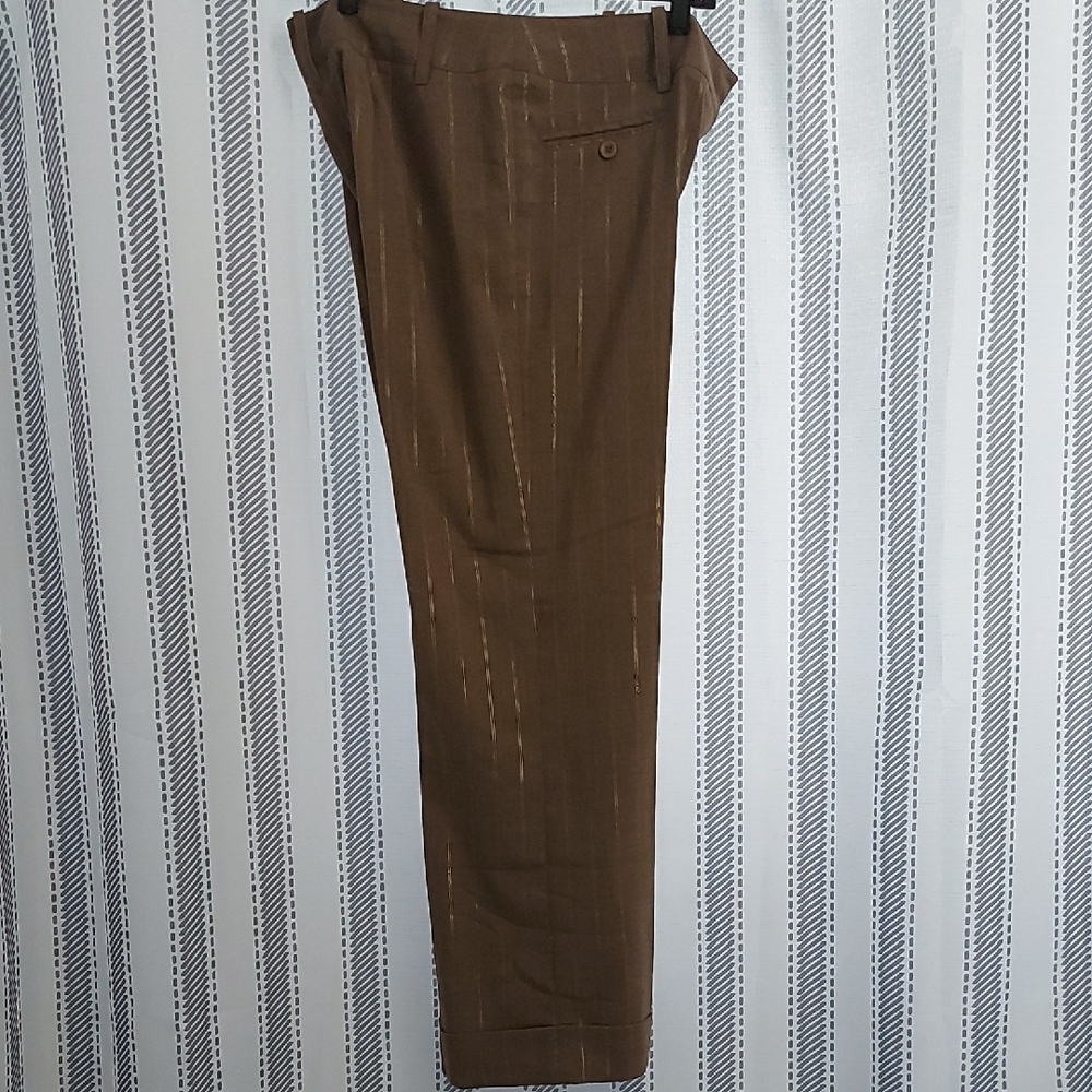 Men's Brown Pinstripe Pants